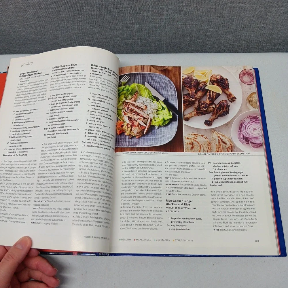 Food & Wine Annual Cookbook 2011 Hardcover 700 Recipes Gourmet Grilling‎ Wine